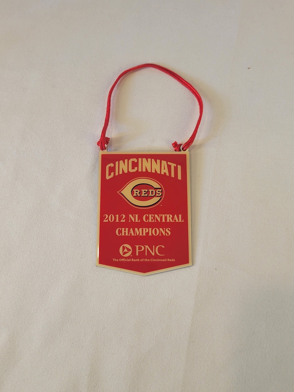 Vintage Cincinnati Reds 2012 Champions Banner Ornament Collectible MLB Baseball